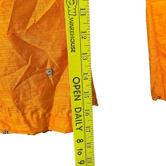 Made in India two piece embellished Top and Pants Beaded Orange Blue Sequins - Picture 8 of 14